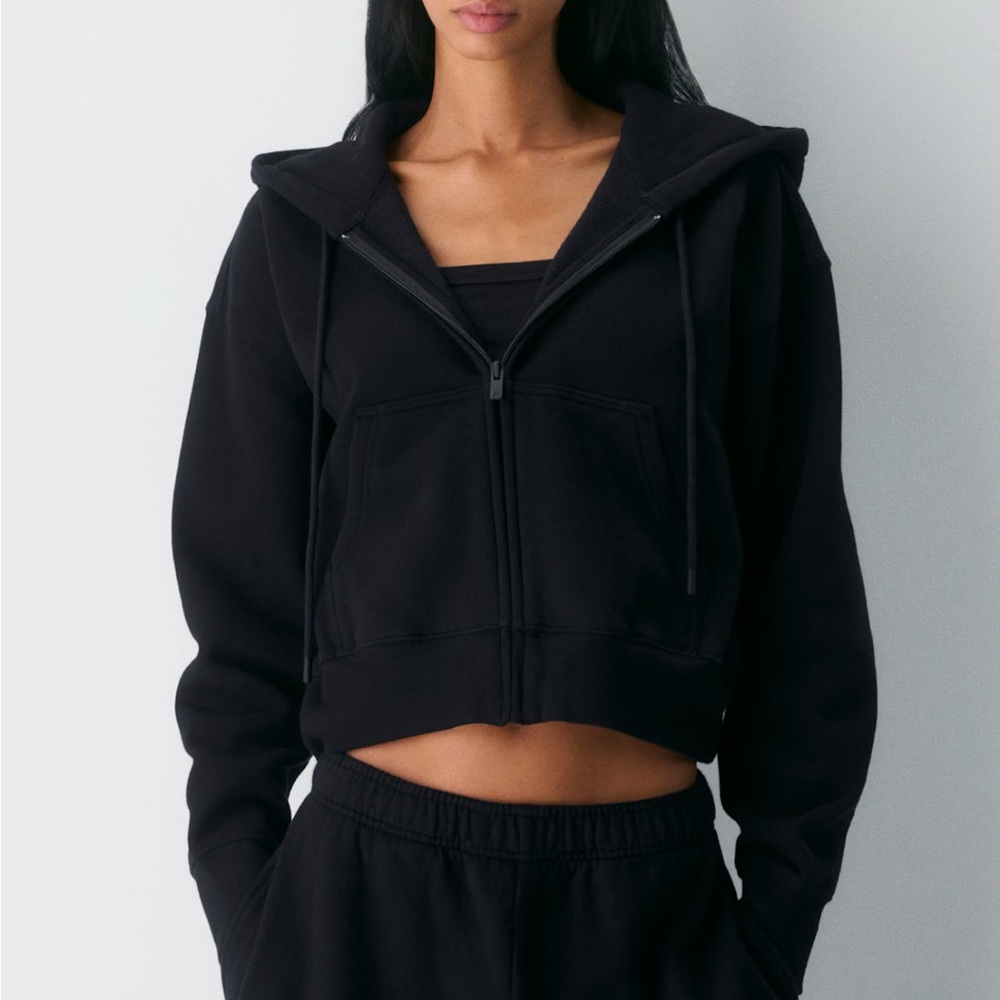 Aritzia Cozy Sweatfleece Boyfriend Boxy Zip Hoodie
